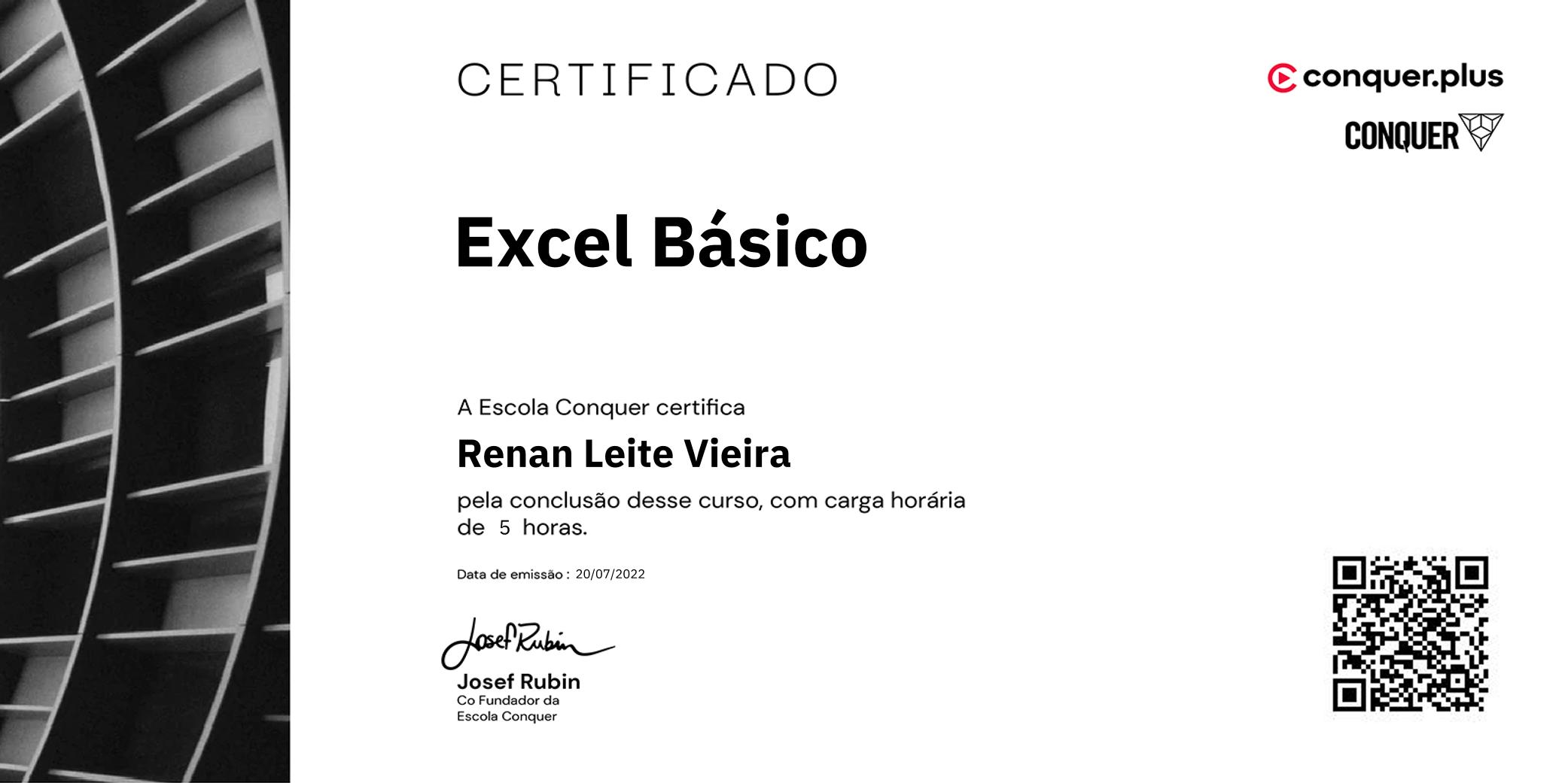 Certificado de Excel Básico